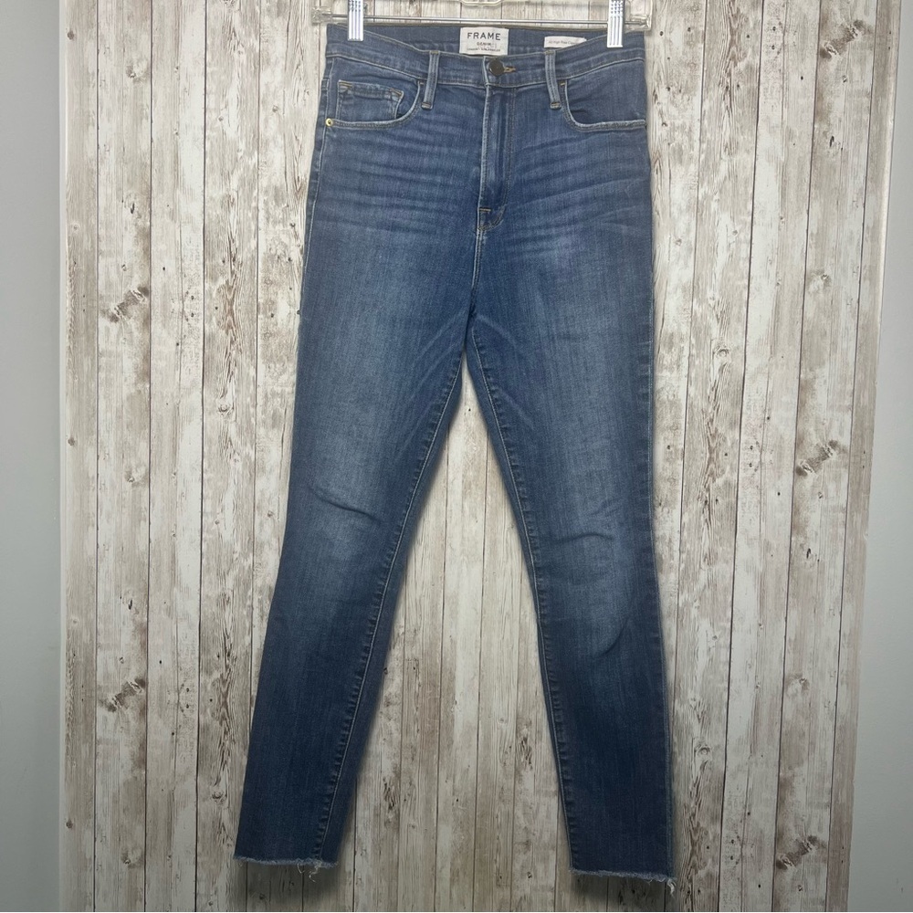 Frame Ali High Rise Cigarette Denim Women's Blue Jeans 26